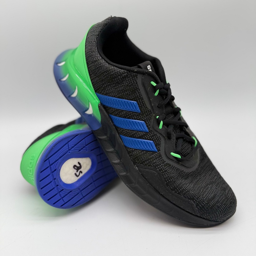 Adidas Mens 11 Climacool Vento Running Shoes Black Blue Green GZ8172‎